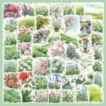 Fresh and charming watercolor summer clipart stickers