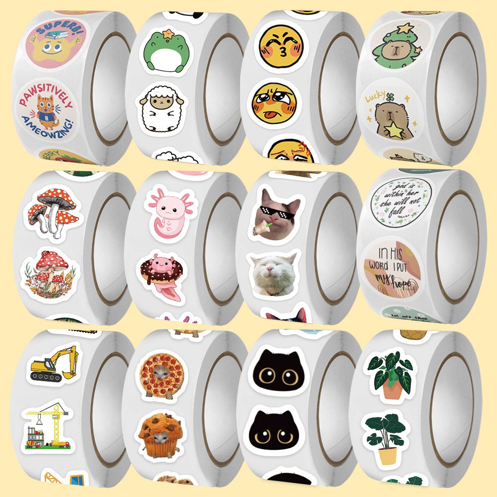 1 Cross-border best-selling adhesive tape, stationery supplies, decorative stickers for journals and envelopes, dot stickers. - Image 1