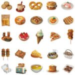 Food-themed planner/notebook phone case decorative waterproof stickers - Image 2