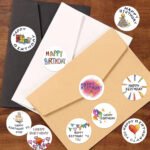 Happy Birthday sticker roll, desktop decoration, waterproof sticker, sealing sticker. - Image 3