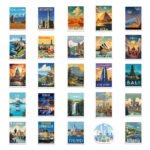 World map themed waterproof decorative stickers for laptops. - Image 3