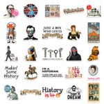 Retro cartoon decorative stickers for cups, journals, and notebooks (waterproof) - Image 3