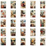 Vintage old-fashioned travel diary page stickers, decorative stickers for journals and scrapbooks - Image 3