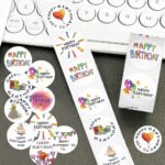 Happy Birthday sticker roll, desktop decoration, waterproof sticker, sealing sticker. - Image 5