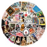 Retro cartoon decorative stickers for cups, journals, and notebooks (waterproof) - Image 5