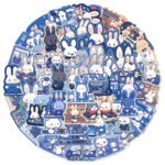 Blue-themed rabbit cross-border decorative stickers - Image 5