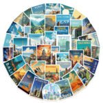 World map themed waterproof decorative stickers for laptops. - Image 5